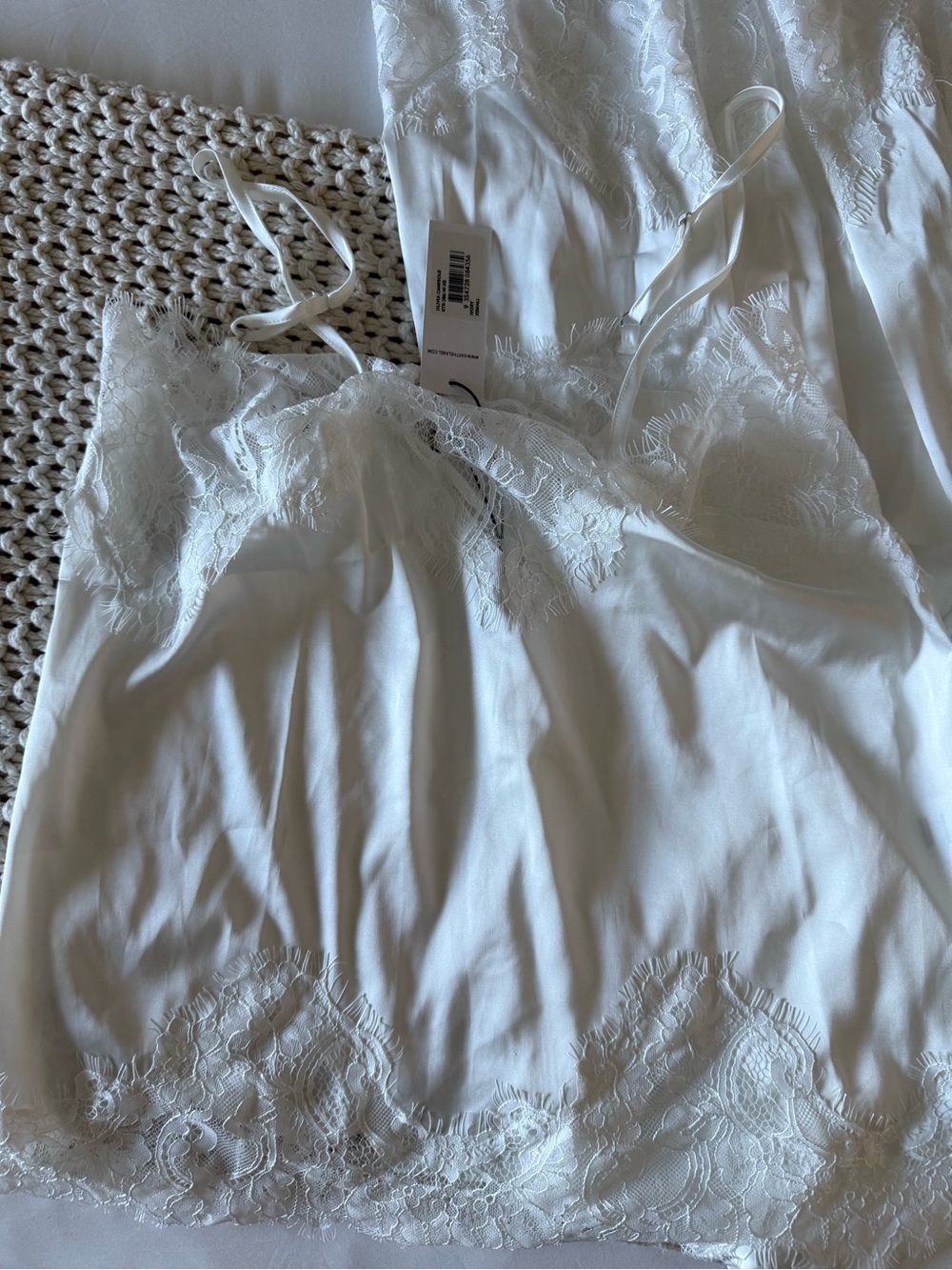 Cream Lace-Trim Wide Leg Pants - Picture 4 of 8
